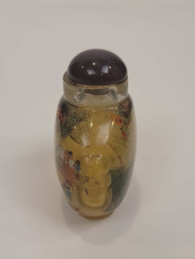 19th C. Hand Painted Inside, Chinese Snuff Bottle - 2