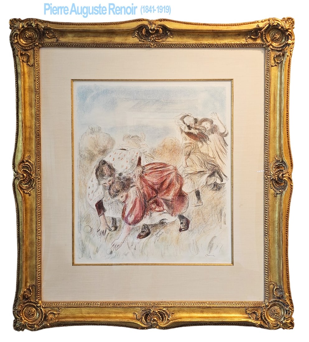 French Pierre Auguste Renoir (1841-1919) "Enfants Jouant A La Balle" Lithograph (1 of 10)