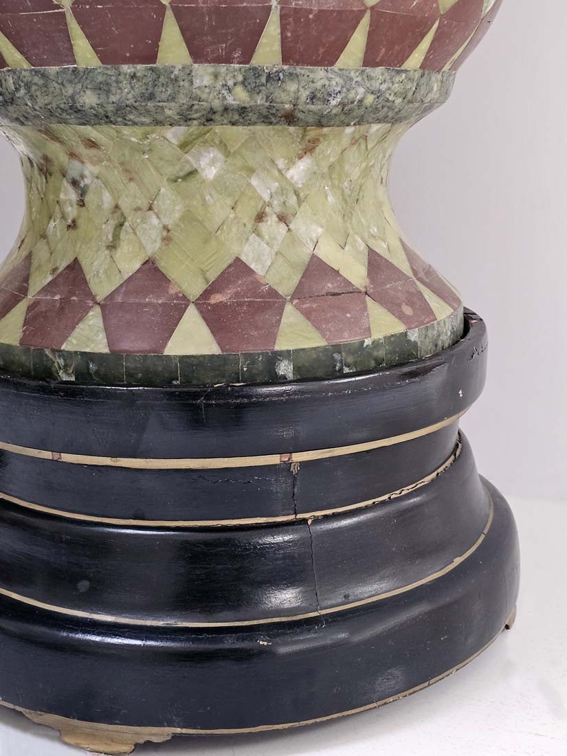 Large Palatial Chinese Hardstone Veneered Vases - 4