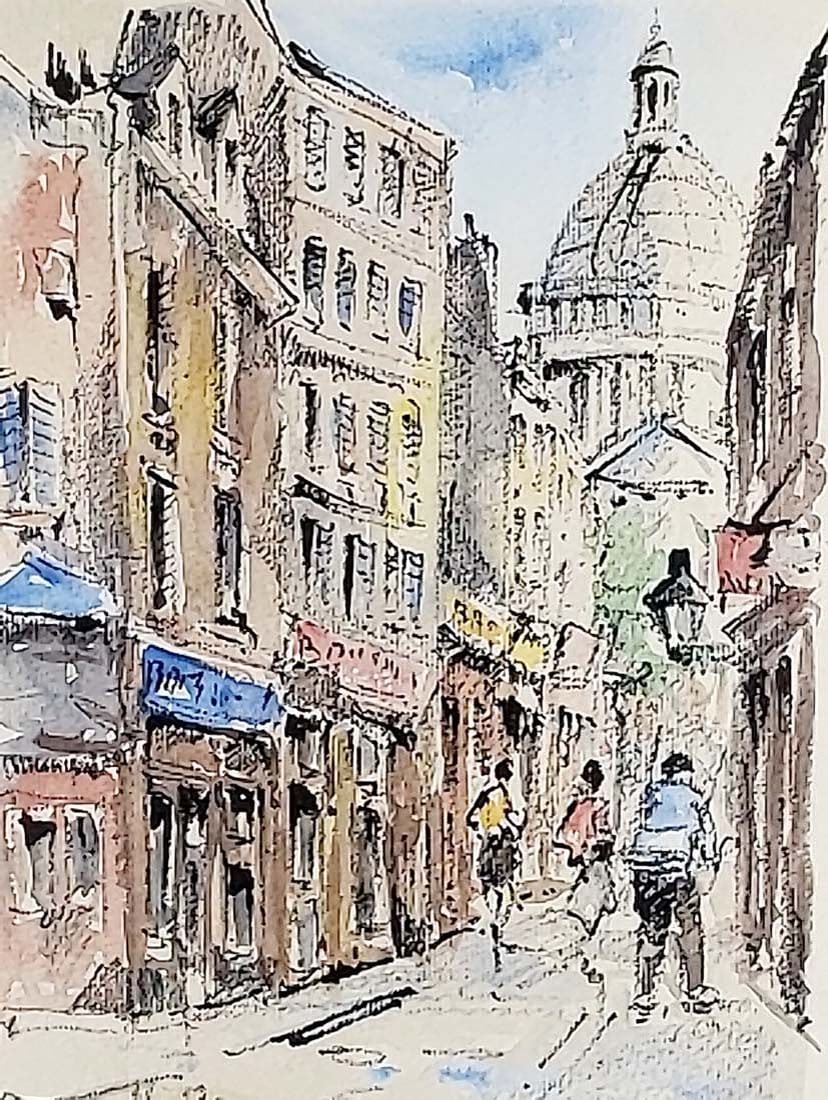 Antique Framed Watercolor Signed - 2