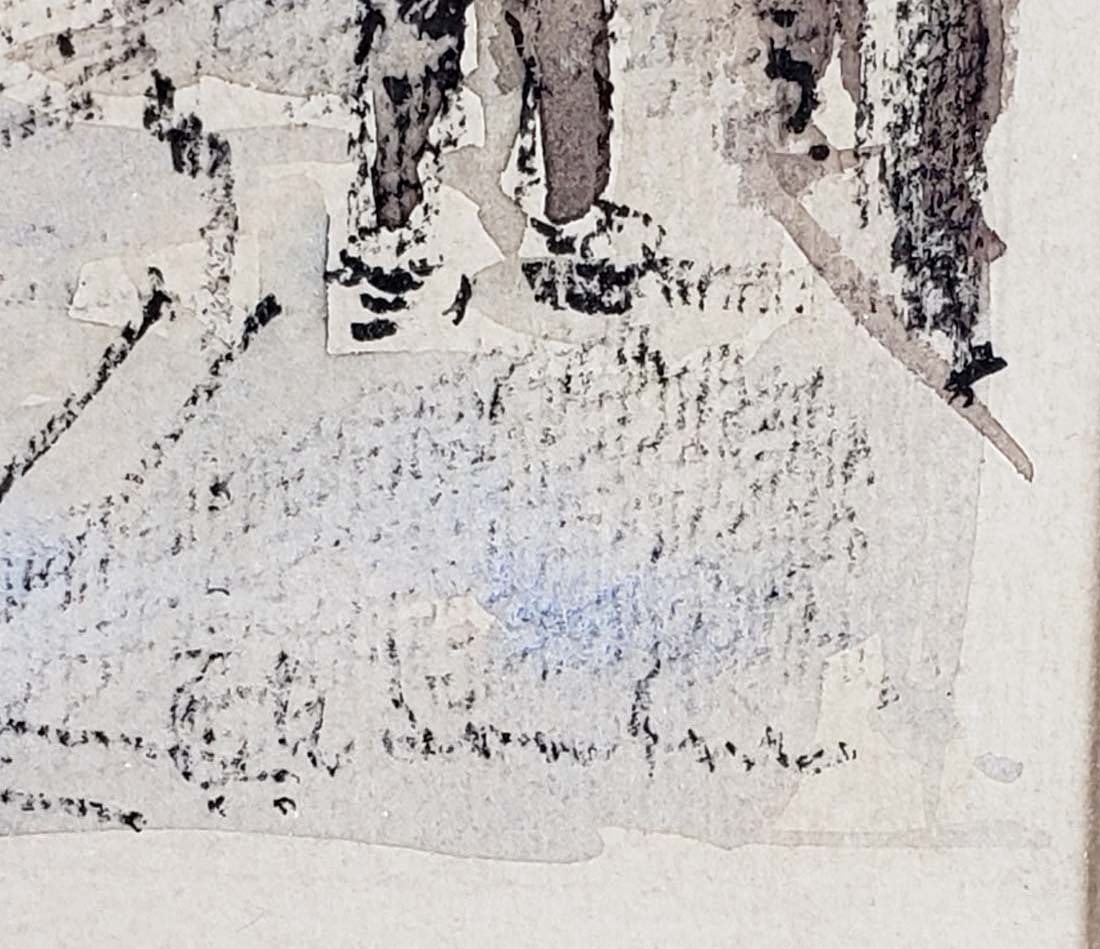 Antique Framed Watercolor Signed - 4