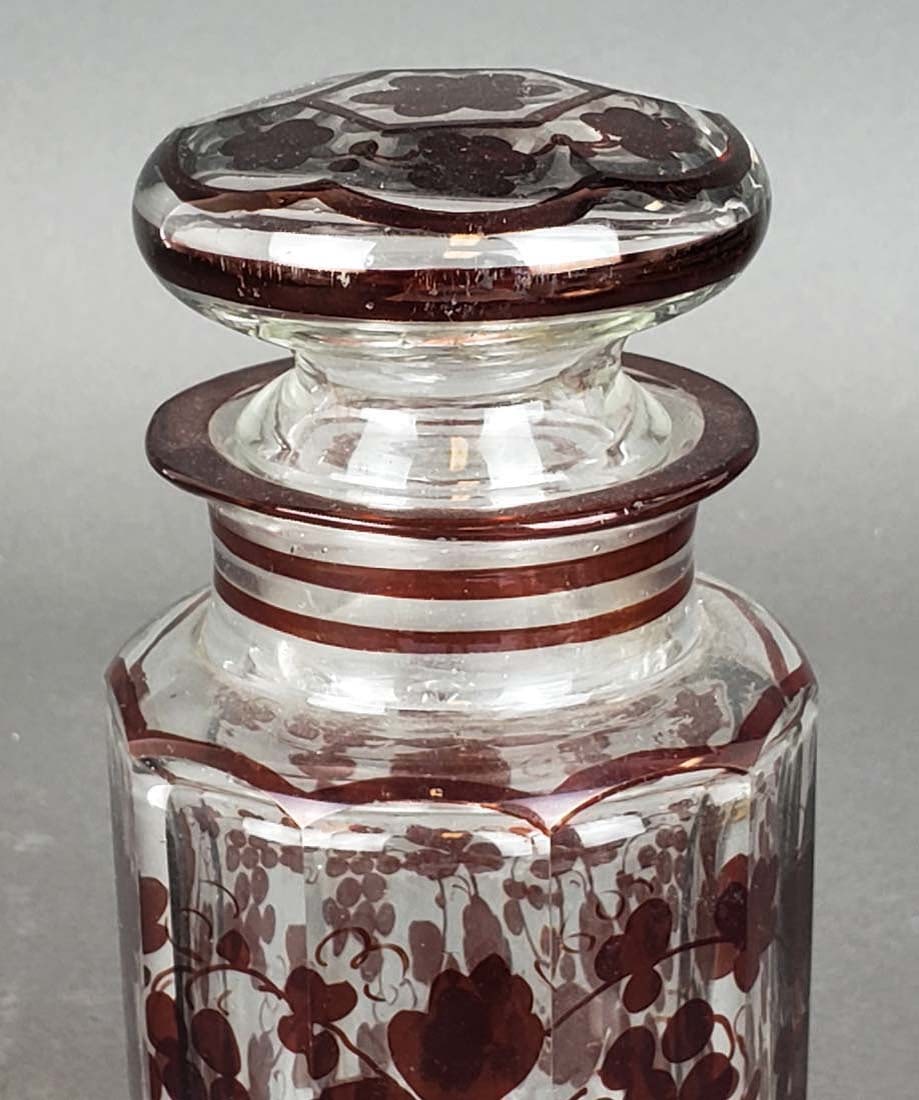 Bohemian Glass Lidded Jar - 3