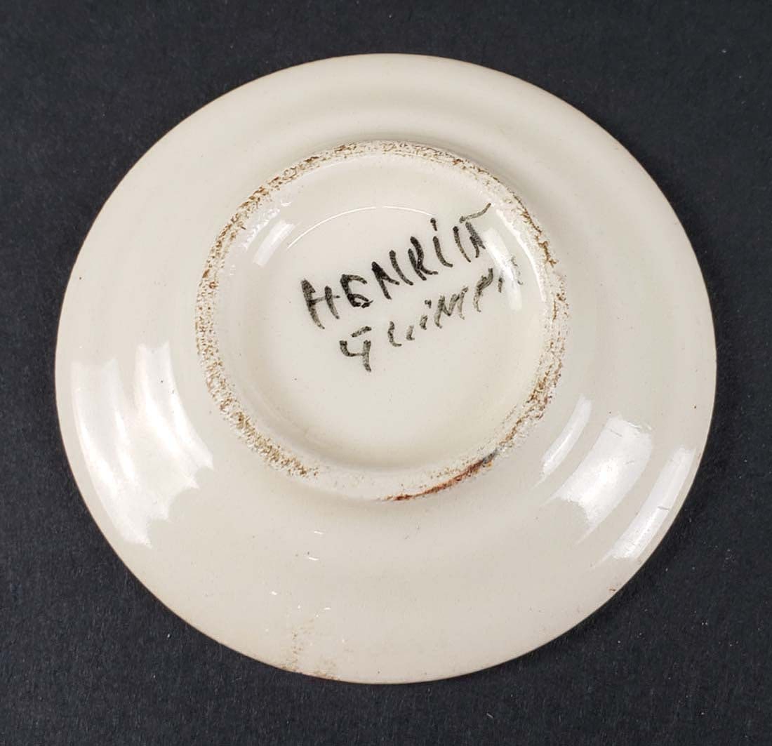 French Miniature Buffet w/ Plates, Circa 1900 - 9