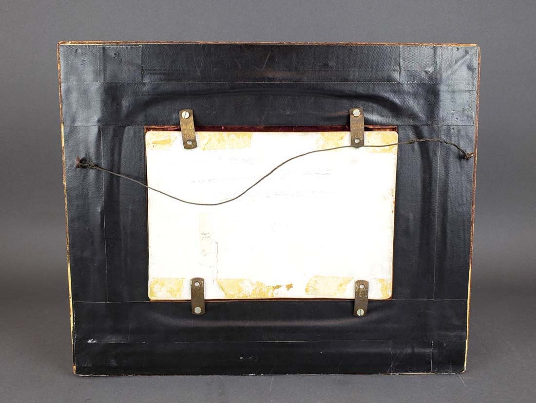 Framed German Porcelain Plaque - 4