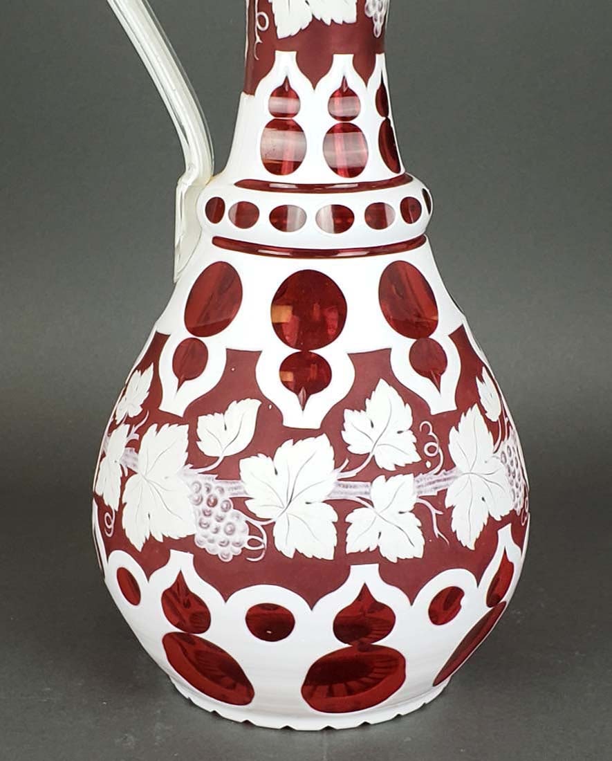 Large Bohemian Crystal Jug - 3
