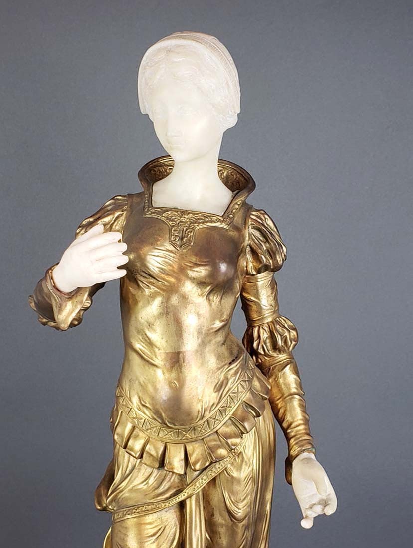 Large Argentinian Bronze and Marble Figure Signed - 2