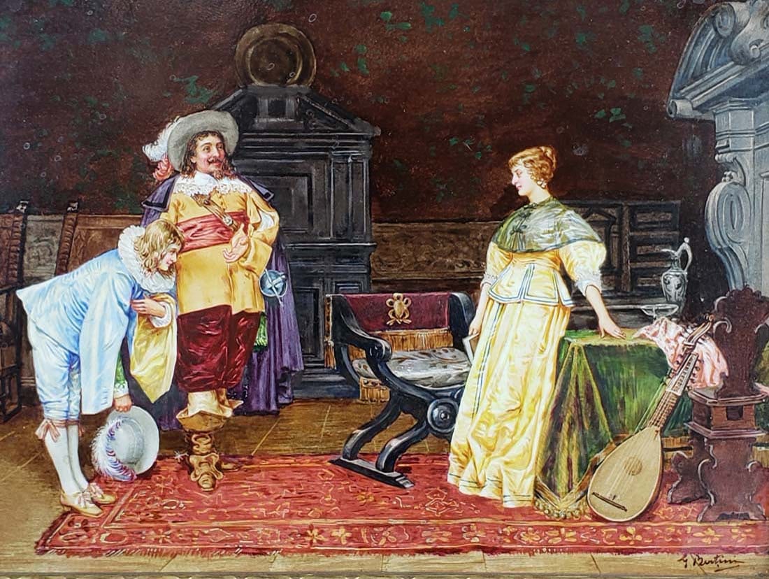 G. Bertram Signed "La Presentation" Continental - 2