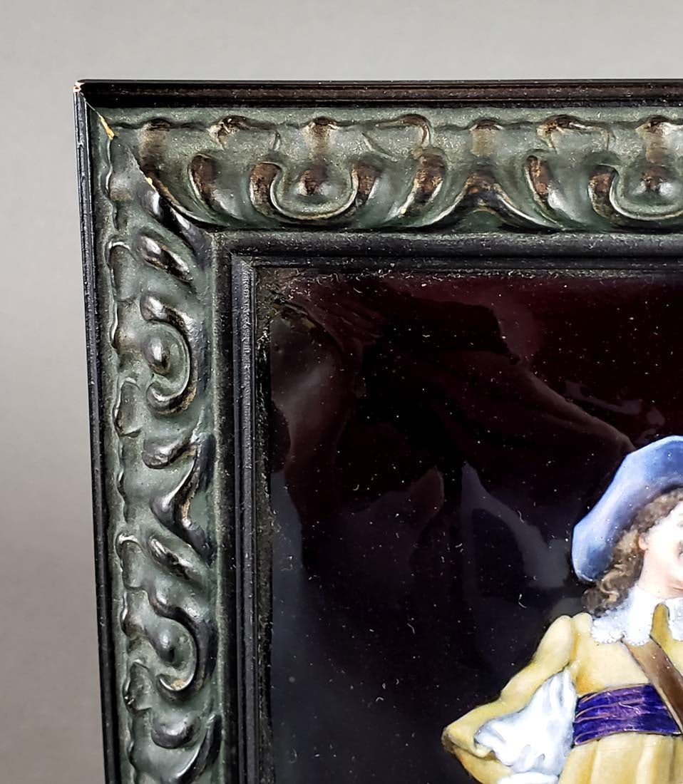 Framed Limoges Plaque - 5