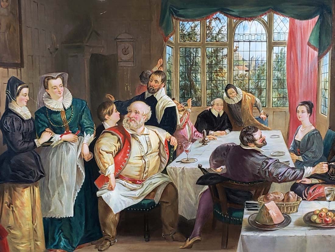 George Gray Signed English Plaque "Tavern Scene", Circa - 2