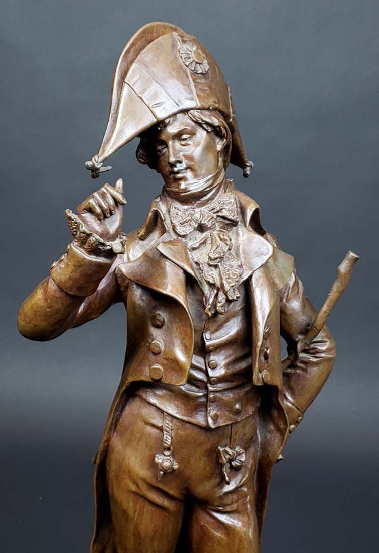 Edward Cormier Signed Elegant Patinated Bronze w/ - 2