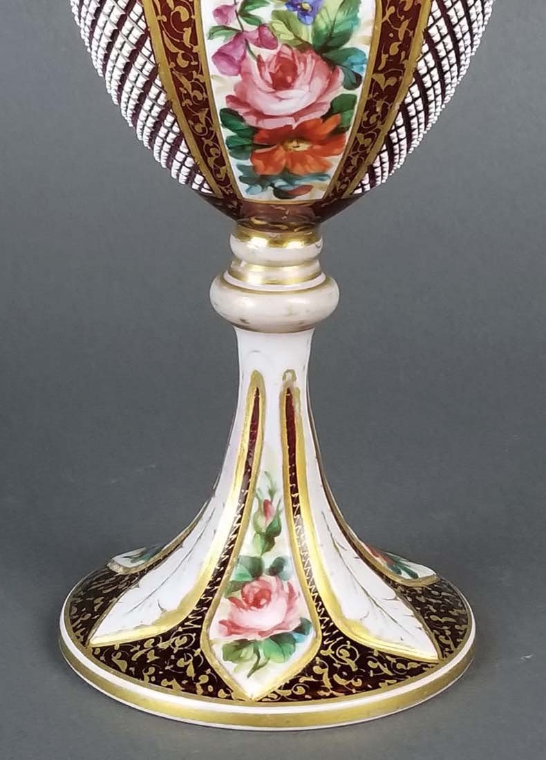 19th C. Bohemian Diamond Cut Goblet - 3
