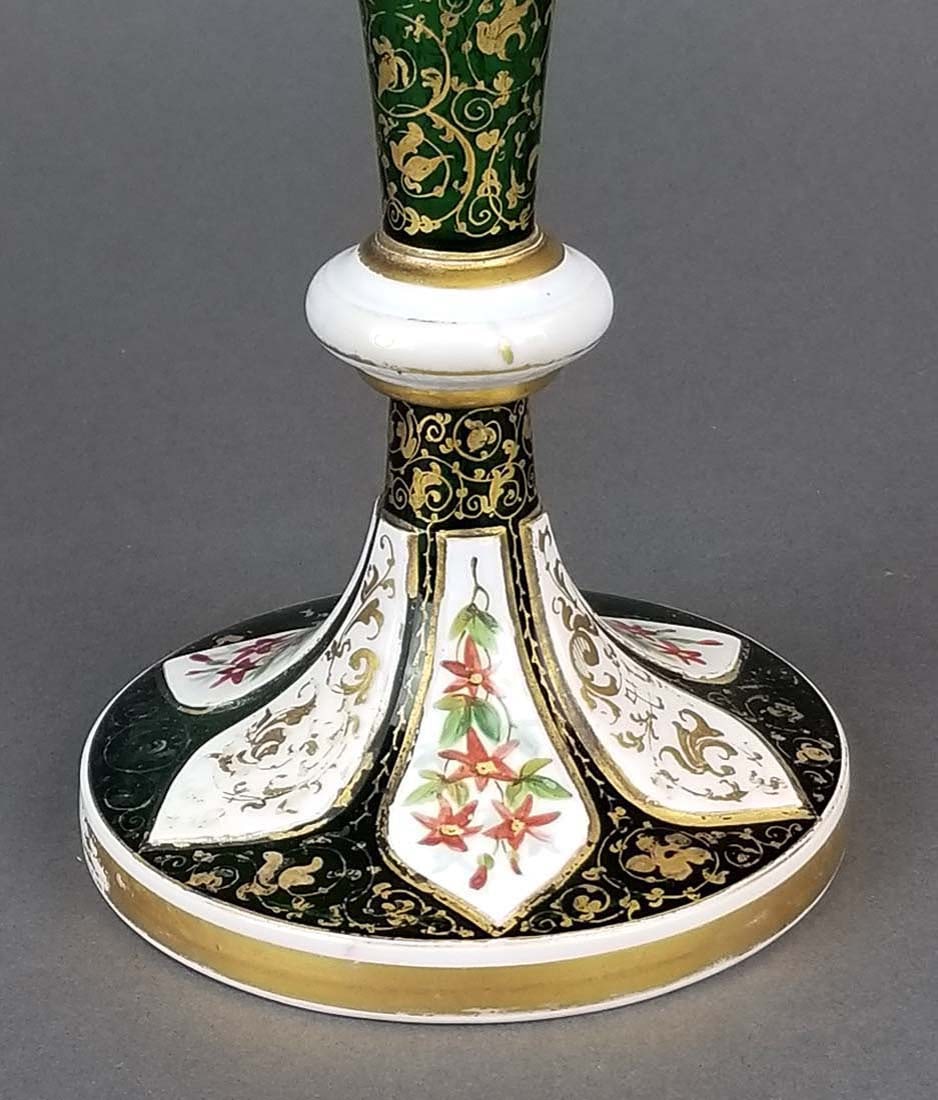 19th C. Bohemian Diamond Cut Vase - 3