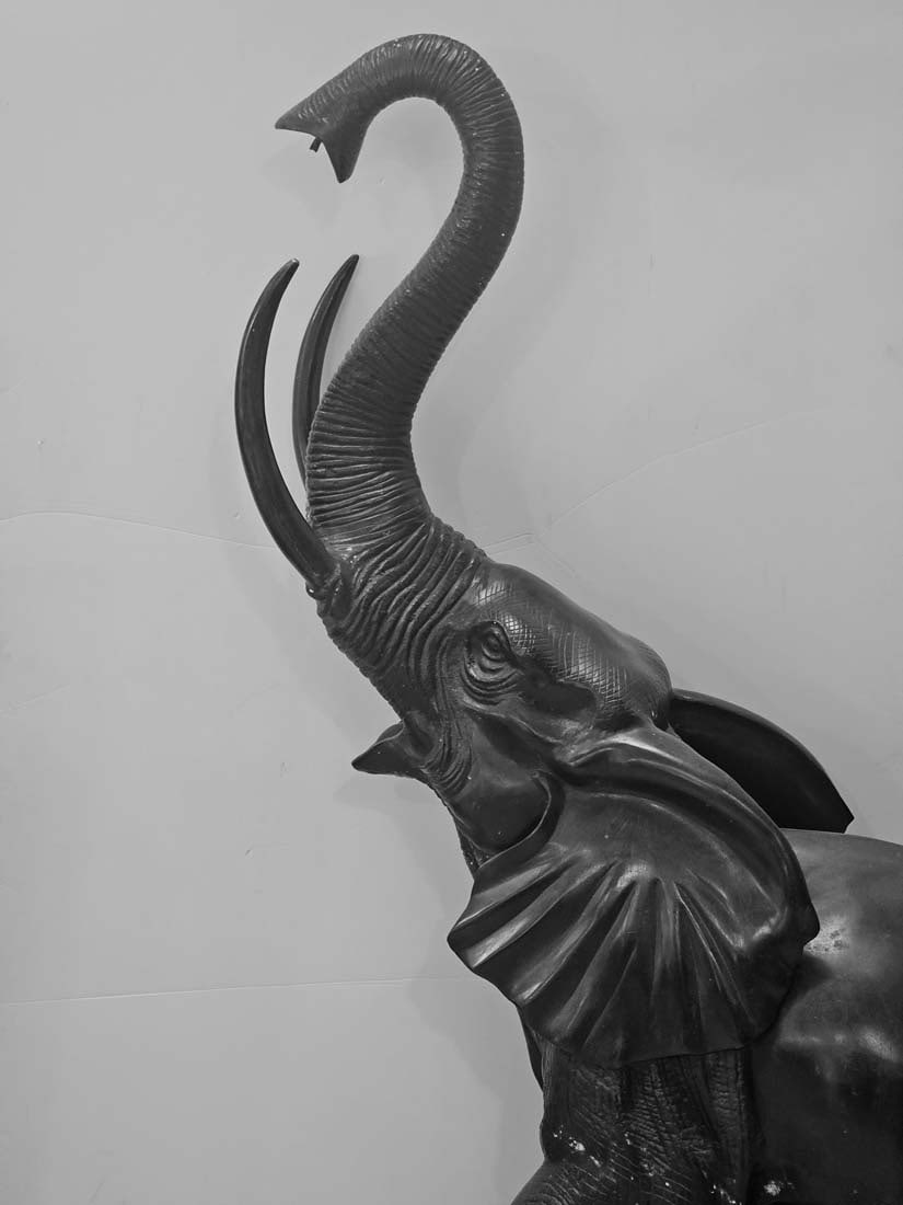 Large Continental Figural Bronze Elephant Statue - 3