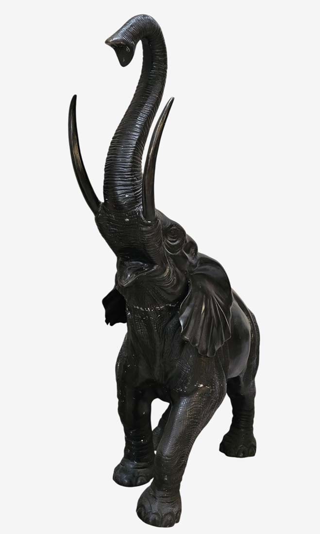 Large Continental Figural Bronze Elephant Statue - 7