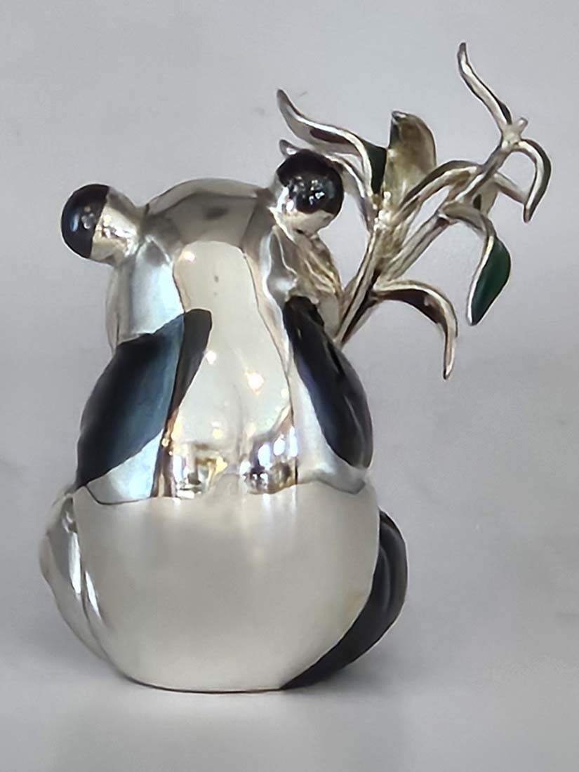 800 Silver Mario Buccellati Panda With Leaves - 5