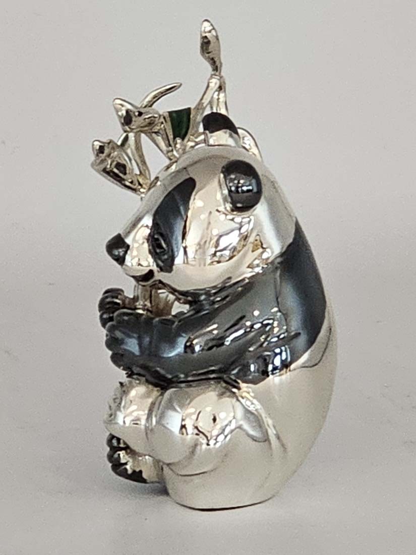 800 Silver Mario Buccellati Panda With Leaves - 6