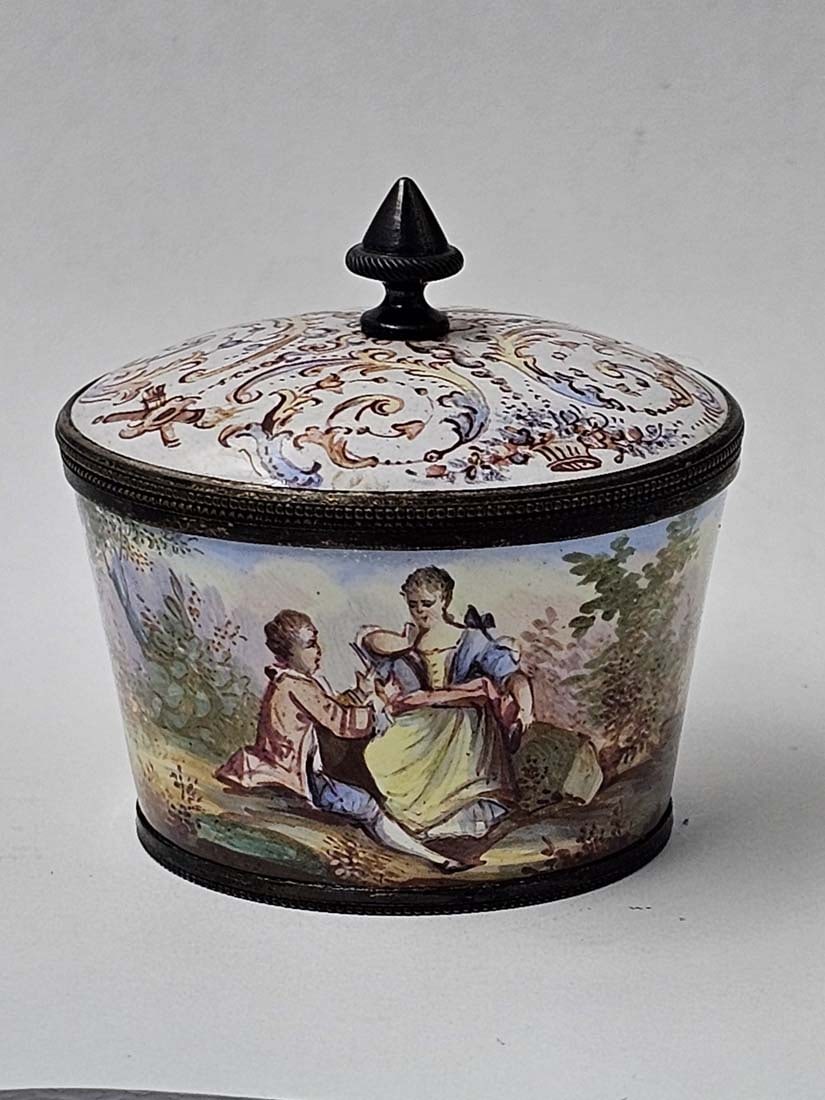 19th C. Viennese Enamel On Silver (~366g) Tea Set - 18