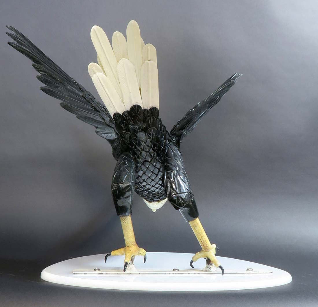 Magnificent Monumental Spinach Jade Eagle - 6