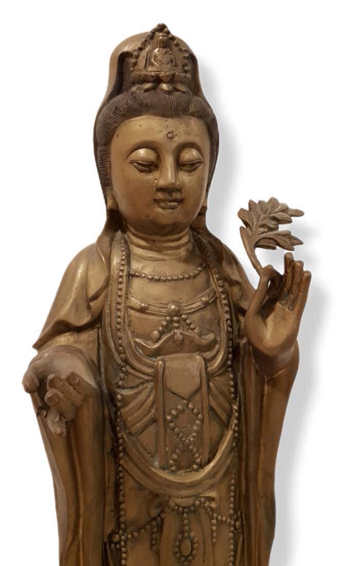 A Large Buddha Brass Statue - 5