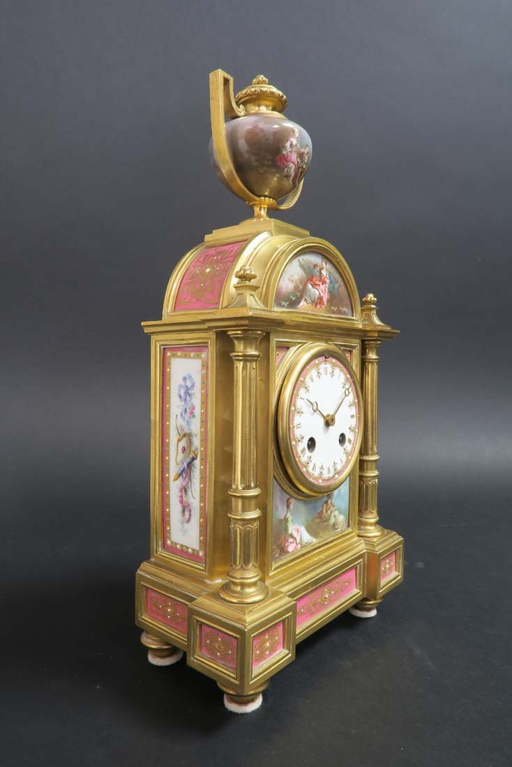 19th C. Sevres Hand Painted Clock - 7