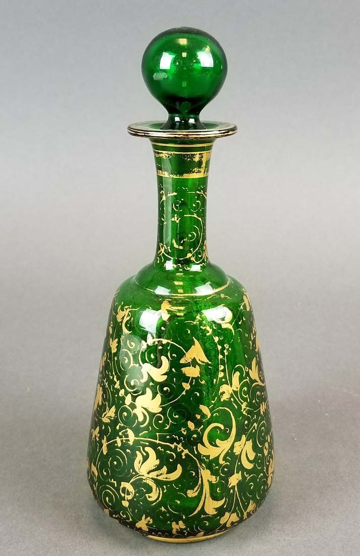 Bohemian Hand Painted Decanter - 4