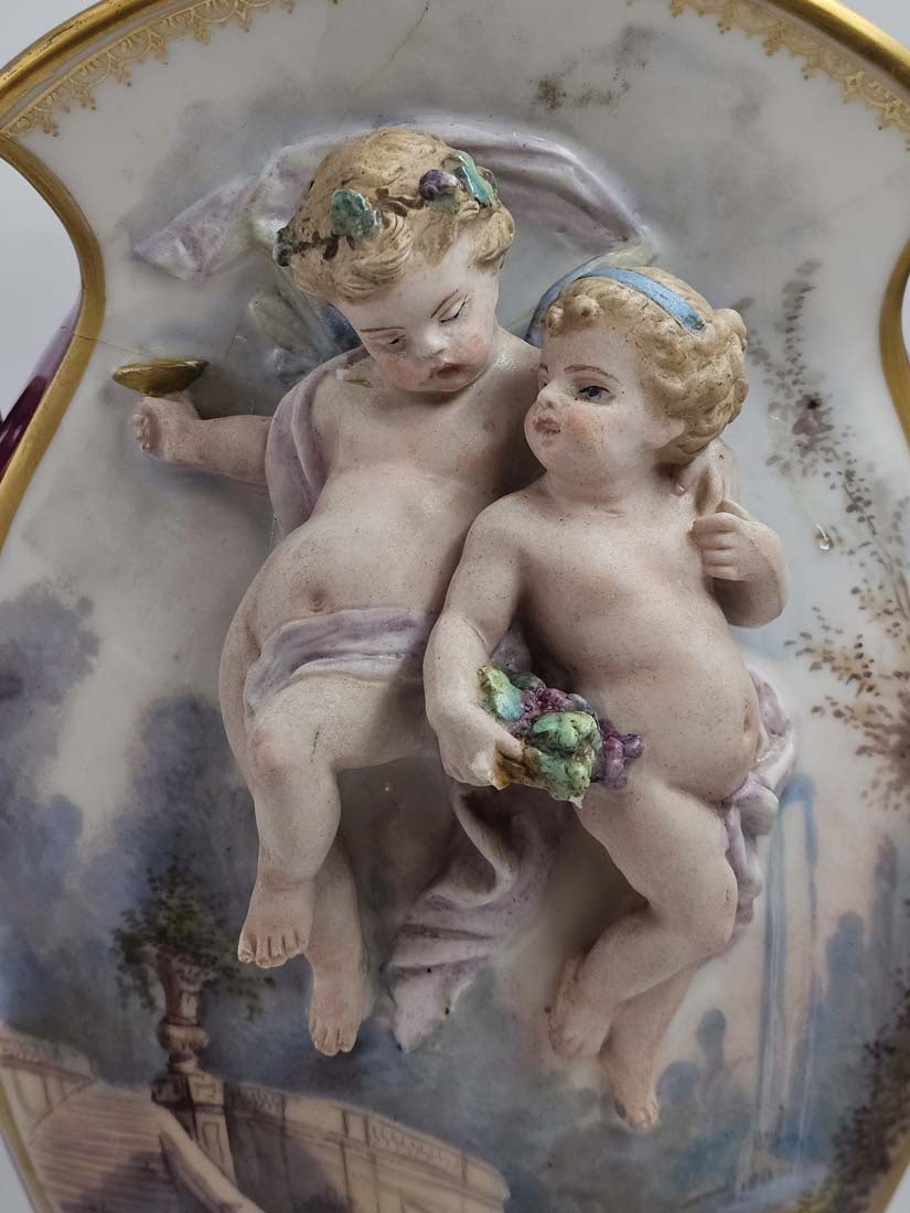 19th C. Figural Vienna Style Vases - 3