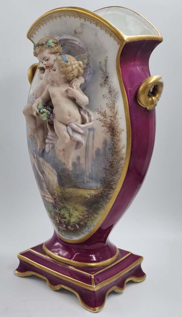 19th C. Figural Vienna Style Vases - 5