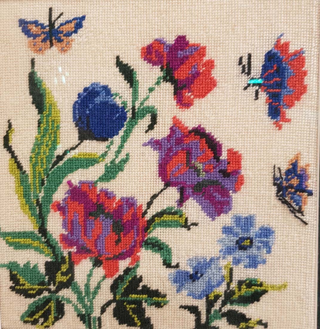 Framed Handmade Goblen Painting - 2