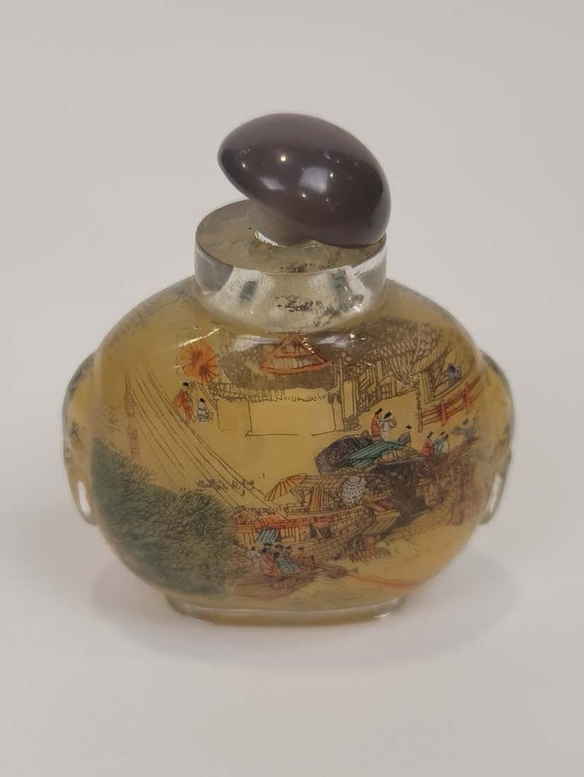 19th C. Hand Painted Inside, Chinese Snuff Bottle - 3