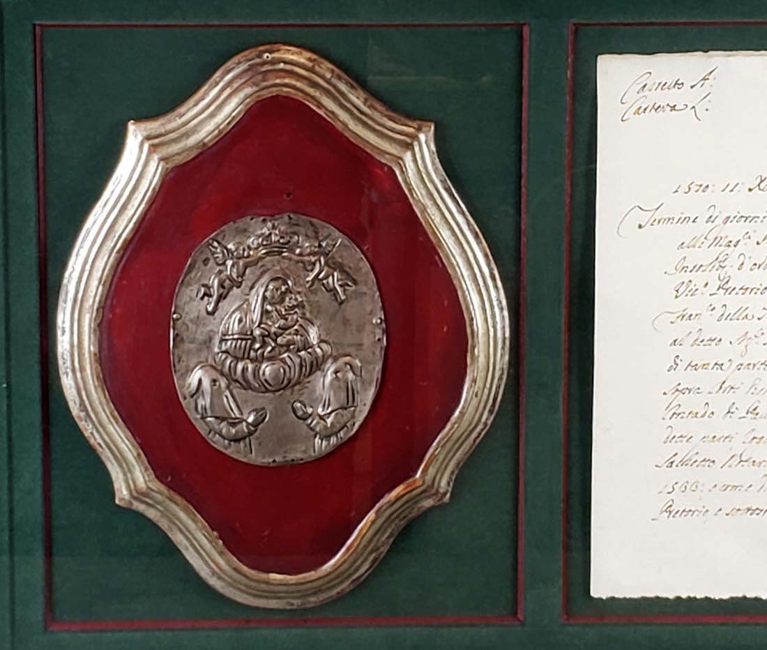 Antique Framed 16th C. Commemorative Plaque & Document C. - 4