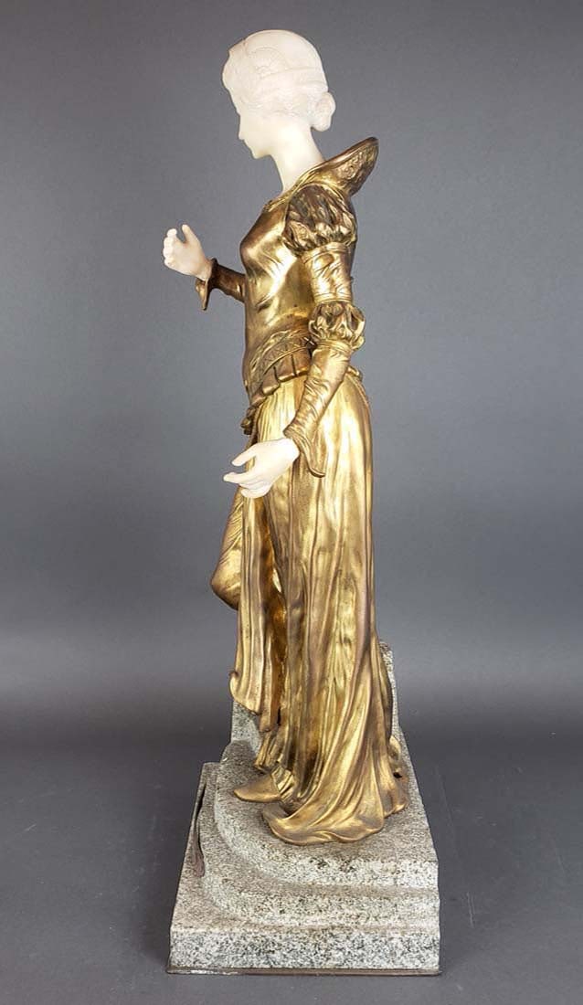 Large Argentinian Bronze and Marble Figure Signed - 5