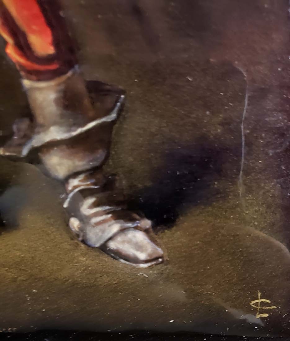 Framed Limoges Plaque - 4