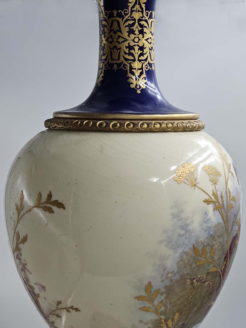 19th C. Figural Bronze Sevres Clock, Signed - 15