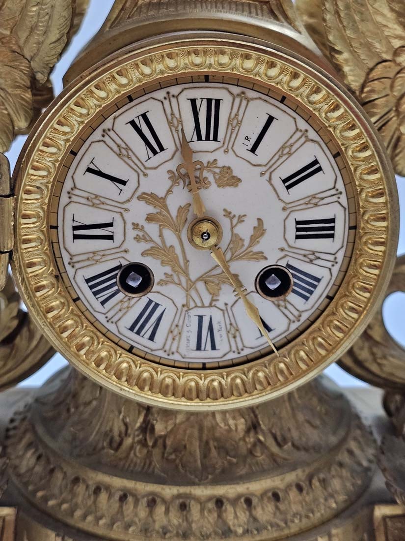 19th C. Figural Bronze Sevres Clock, Signed - 2