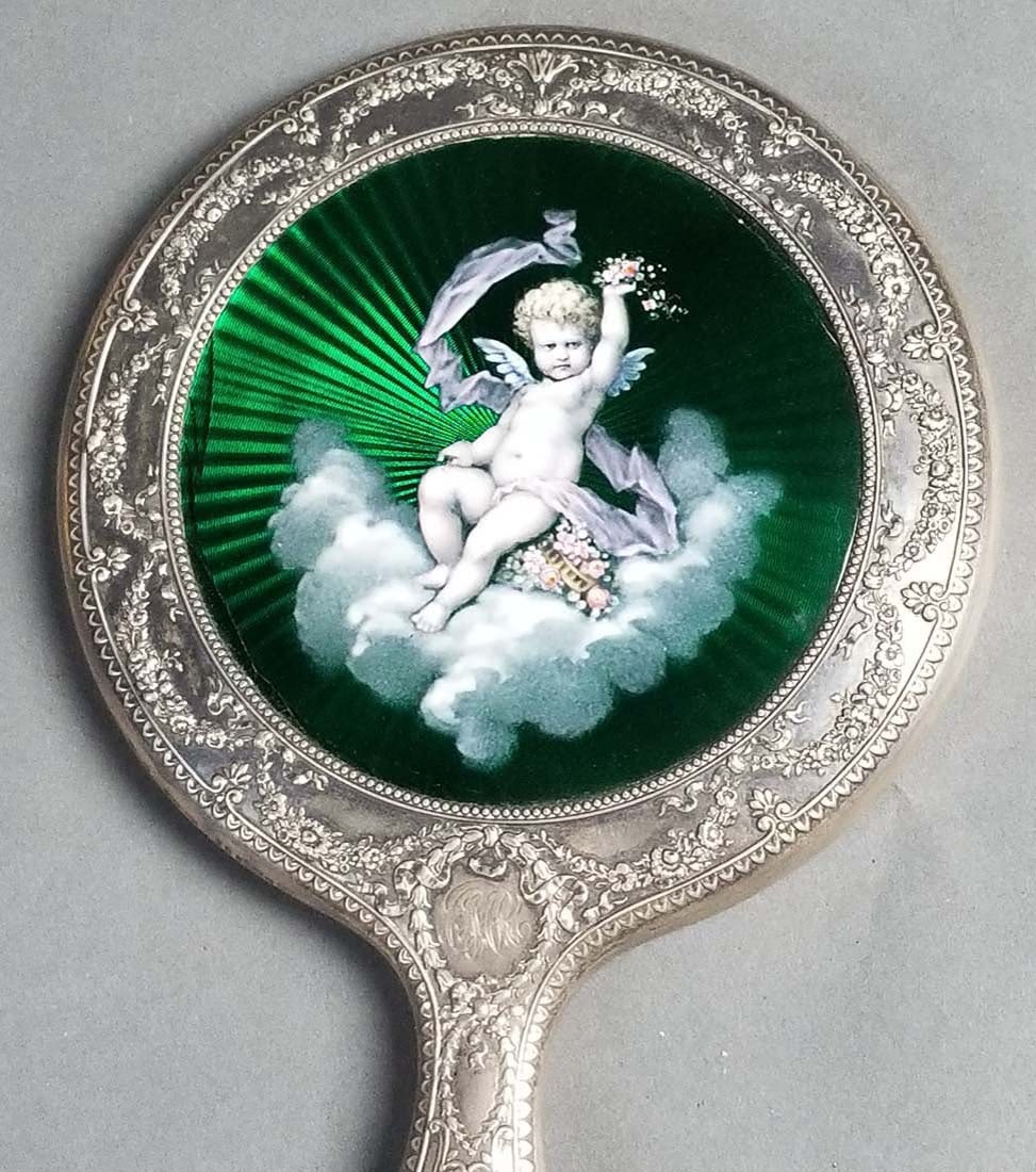 Gorham Sterling Silver & Enamel 6 Pc. Vanity Set - 4