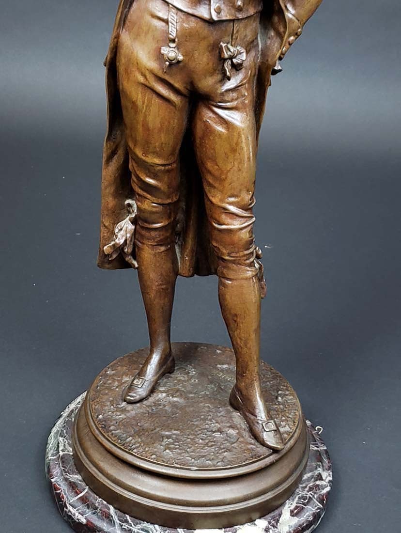 Edward Cormier Signed Elegant Patinated Bronze w/ - 3