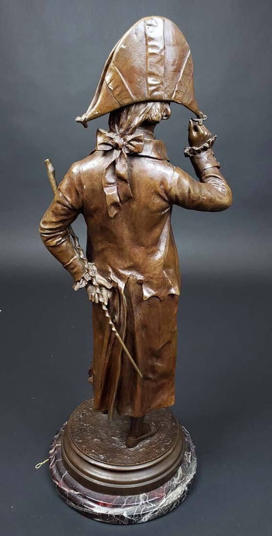 Edward Cormier Signed Elegant Patinated Bronze w/ - 5