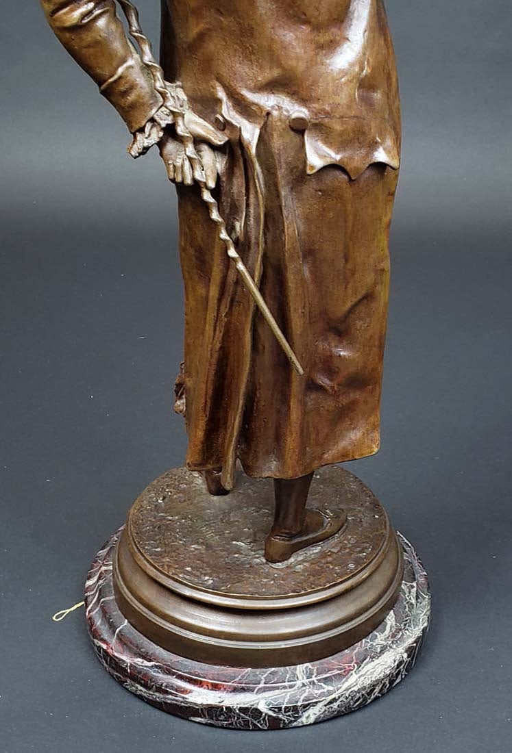 Edward Cormier Signed Elegant Patinated Bronze w/ - 7