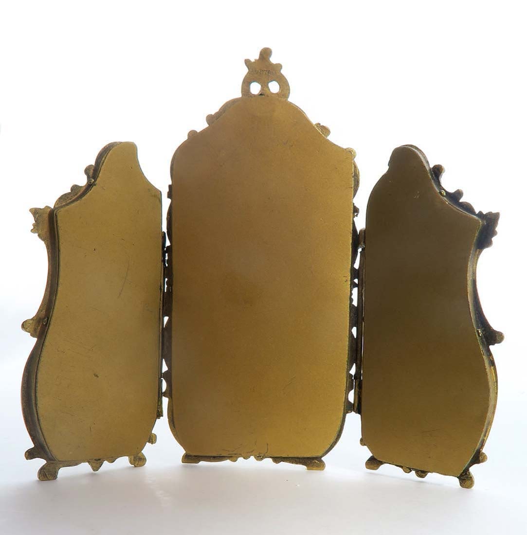 Large Viennese Enamel & Bronze Table Screen - 5