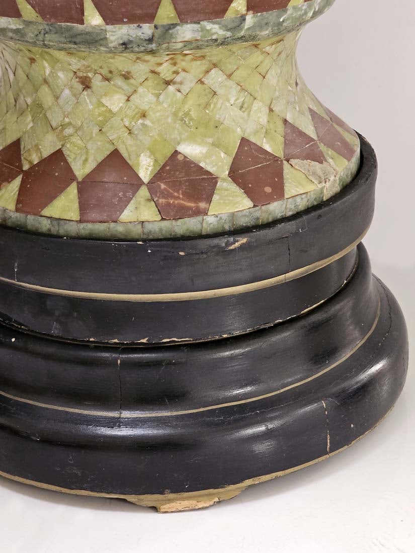 Large Palatial Chinese Hardstone Veneered Vases - 10