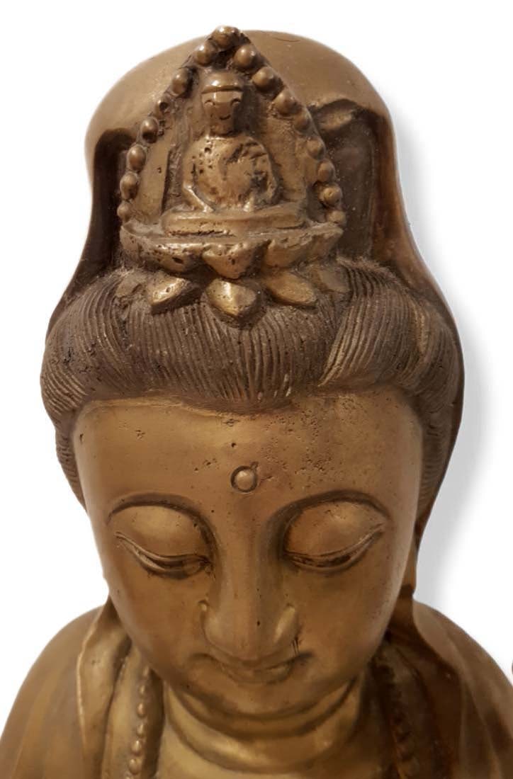 A Large Buddha Brass Statue - 3