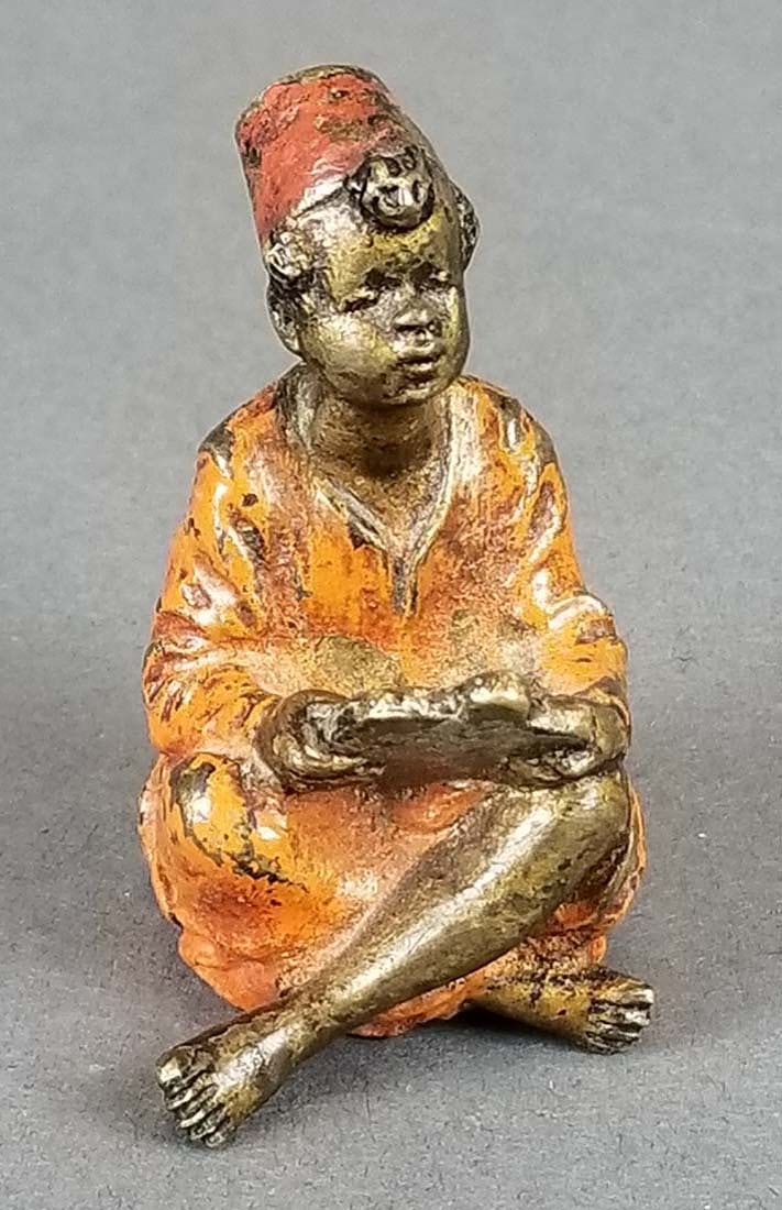 Austrian Cold Painted Figure: Austrian Cold Painted Figure . Measures H: 2 1/4"