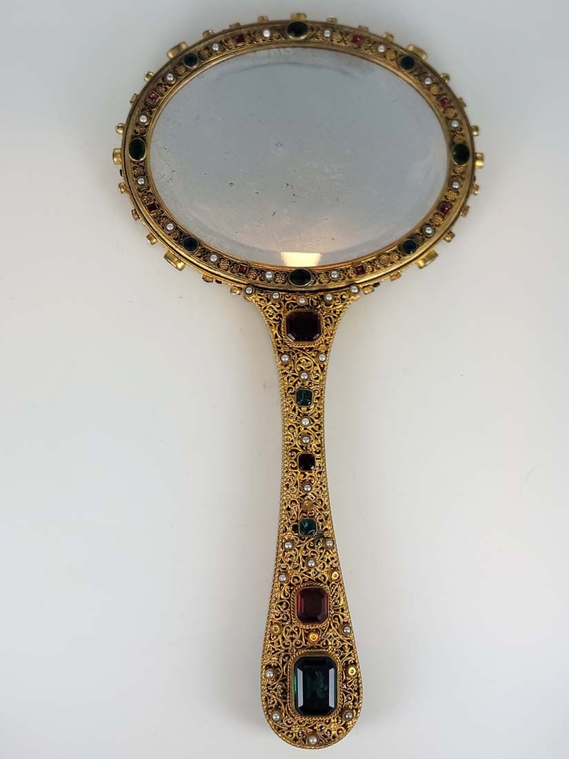 19th C. Austrian Jeweled Vanity Set - 10