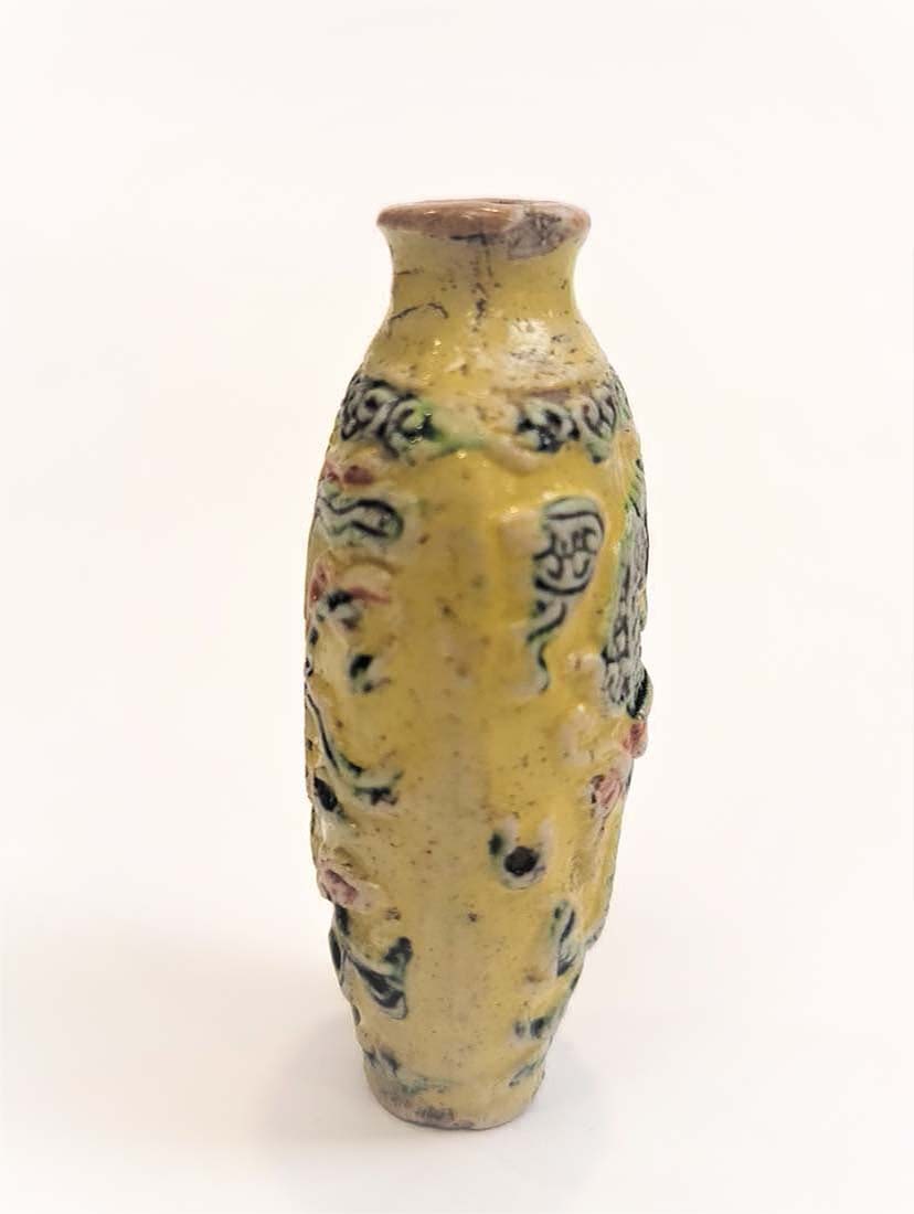 Chinese Oval Snuff Bottle Enamel - 2