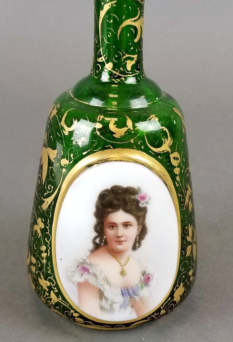 Bohemian Hand Painted Decanter - 2