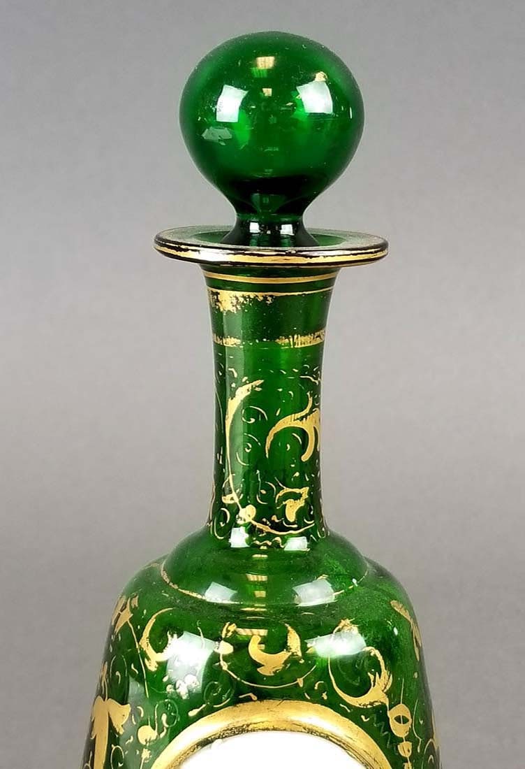 Bohemian Hand Painted Decanter - 3