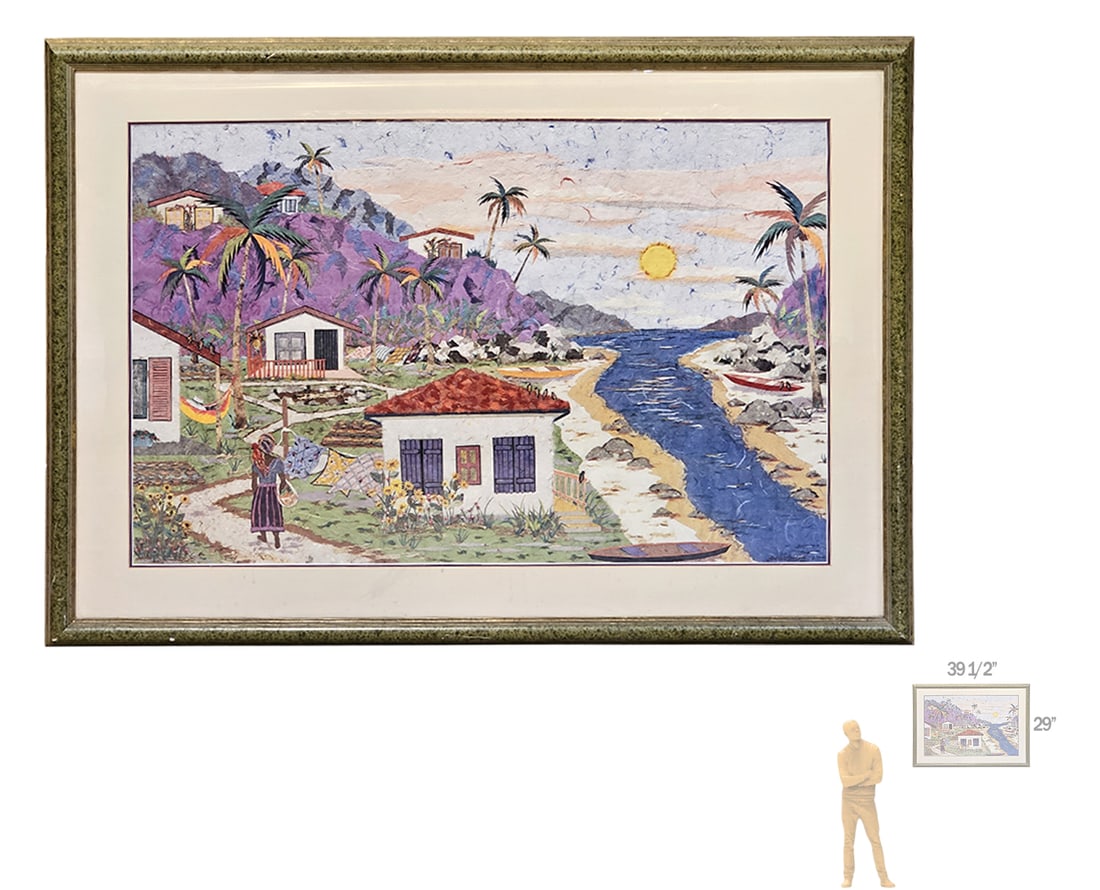 Original Mixed Media Art Signed By Andrea Beloff: Original Mixed Media Art Signed By Andrea Beloff. Frame: 39 1/2" x 29" \ Canvas: 31" x 21"