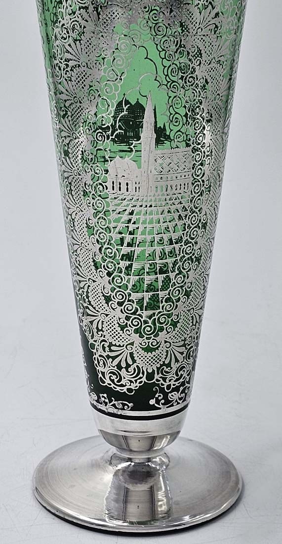 Murano Vase With Silver Overly, Circa 1948 - 4