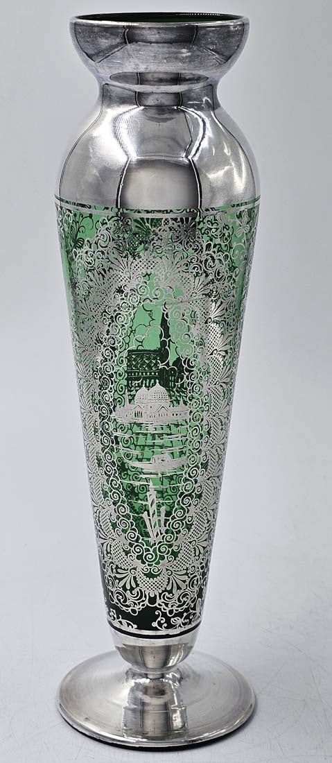 Murano Vase With Silver Overly, Circa 1948 - 6