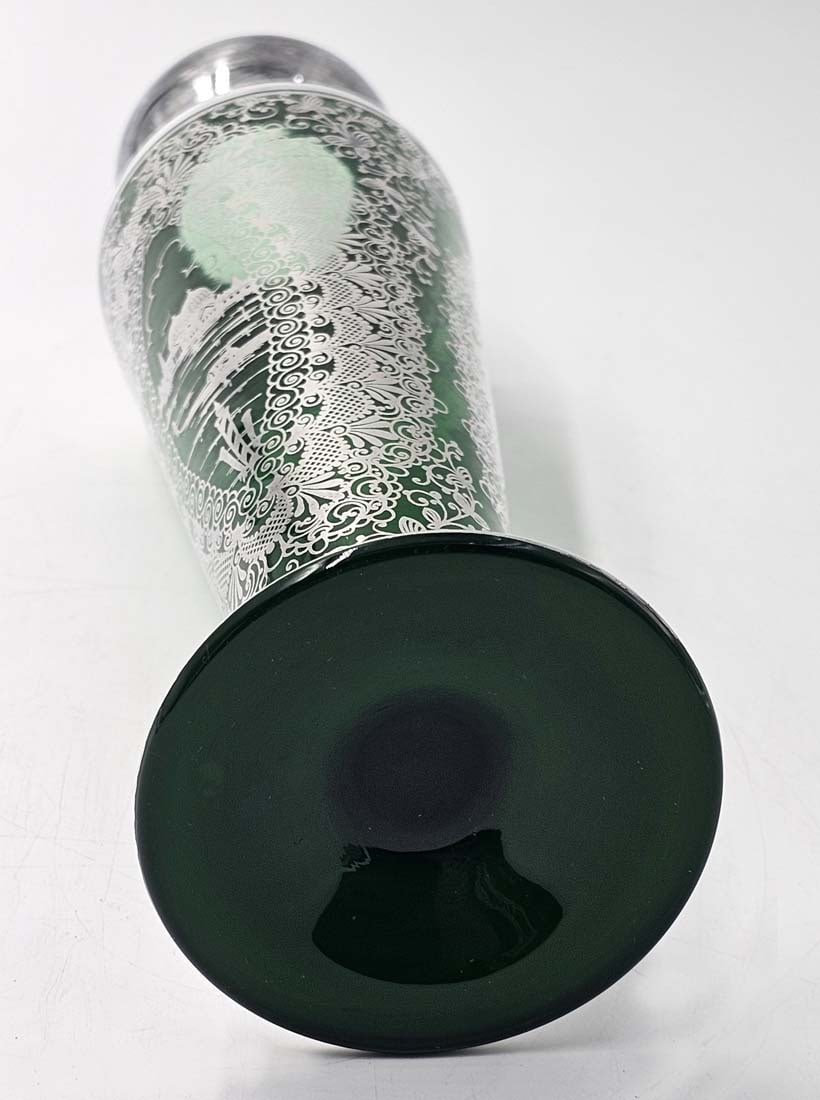 Murano Vase With Silver Overly, Circa 1948 - 8